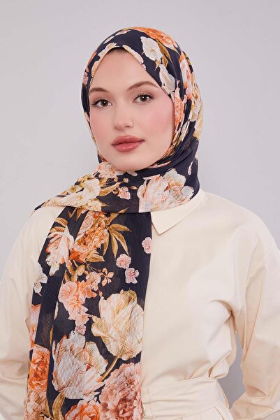 Levidor Black Rose Pattern Cotton Shawl