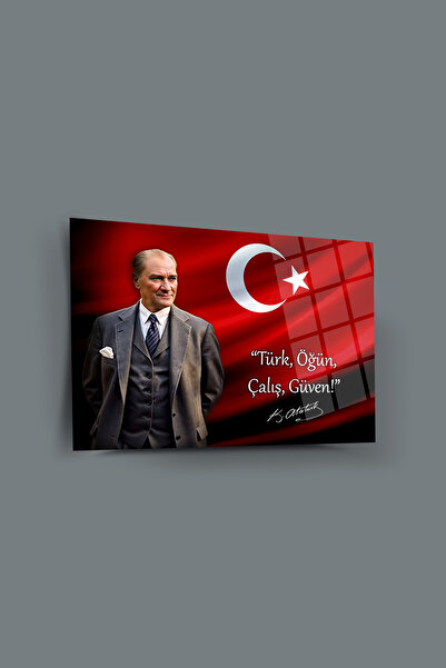 glassartdesign Pictură în sticlă Ataturk 162