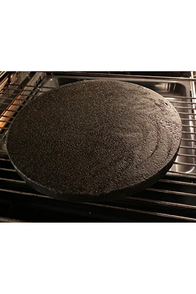 Puledro Volkanik Bazalt Pişirme Taşı 29cm Yuvarlak Pizza Taşı Ekmek Taşı Fırın Taşı Barbekü Taşı Mangal Taşı