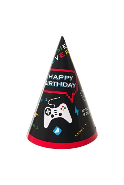 SHOPIENS Set 6 palarii din hartie pentru petrecerea copiilor Micul Gamer Shop...