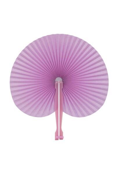 SHOPIENS Purple paper fan with closure, handmade, 15.5 cm