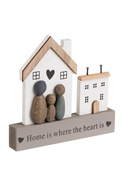 SHOPIENS Decorative Wooden Table Ornament 'Home is Where the Heart Is'