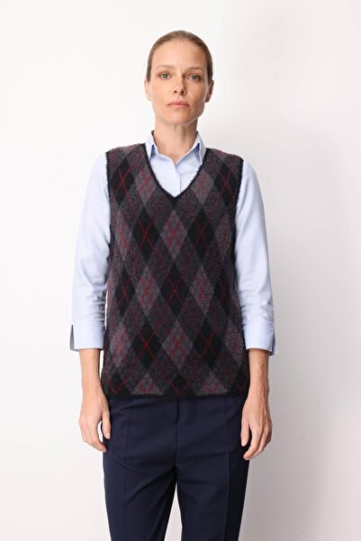 Desen Triko Women's Diamond Pattern Sweater 17