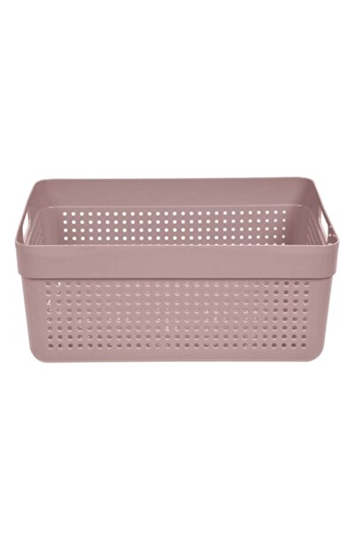 SHOPIENS Розова кошница за съхранение Shopiens® с перфориран дизайн и дръжки,...