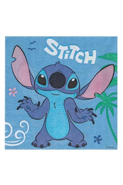 SHOPIENS Set 16 Bucati Servetele Masa 2 Straturi Petrecere Copii Stitch 33x33cm