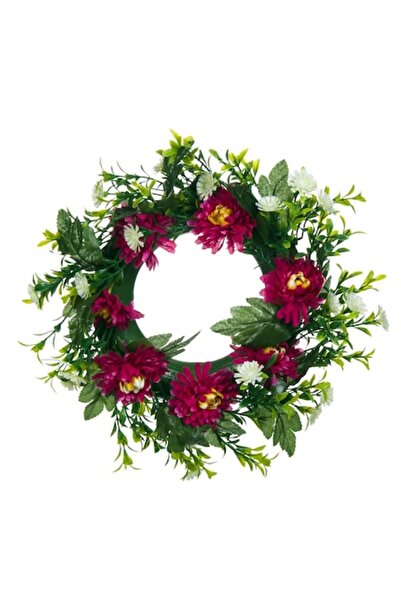 SHOPIENS Coroană de primăvară Shopiens® cu bază din plastic decorată cu flori...