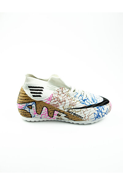 BABALİ 565 Laliga Beyaz Çoraplı Çocuk Halı Saha Ayakkabısı