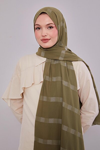 Levidor Green Self-Striped Dream Shawl