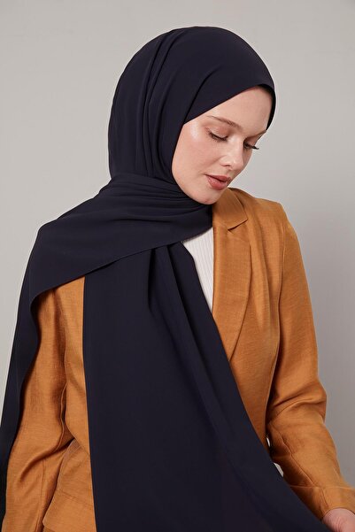 Levidor K. Navy Blue Plain Trend Shawl