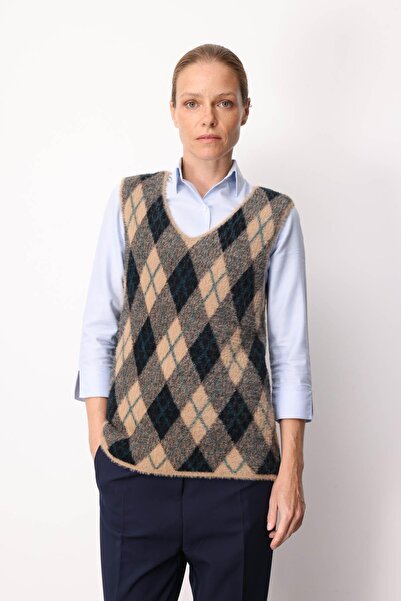 Desen Triko Women's Diamond Pattern Sweater 25