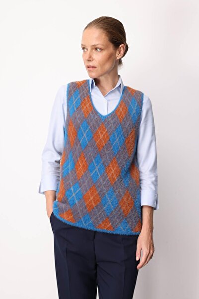Desen Triko Women's Diamond Pattern Sweater 21