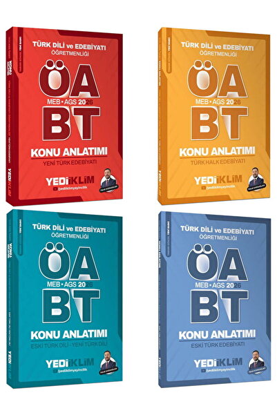 Yediiklim Yayınları 2026 MEB AGS ÖABT Türk Dili ve Edebiyatı Öğretmenliği Kon...