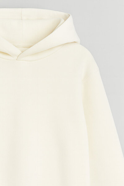 MODA 29 Ekim Cumhuriyet Bayramı Atatürk Baskılı Ekru Kapşonlu Çocuk Yetişkin Sweatshirt Hoodie