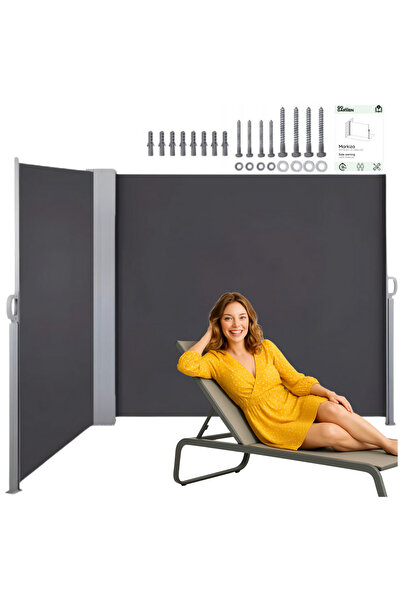 Other Copertină pentru terasă, roletă de colț, acoperire dublă, 6 m GoGarden