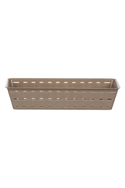 SHOPIENS Shopiens® storage basket, woven pattern, beige, 29x10.5x6 cm/1L