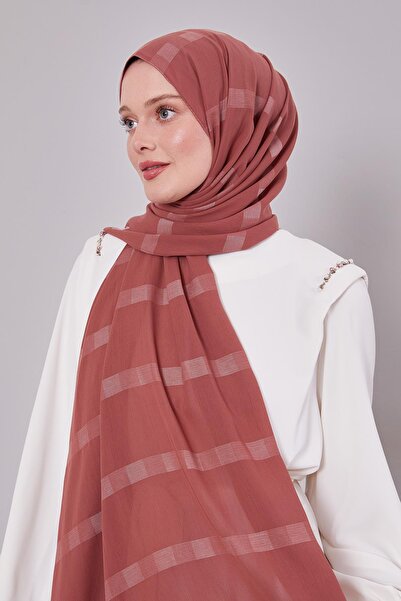 Levidor Rose Self-Striped Dream Shawl