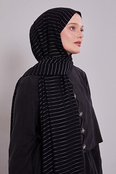 Levidor Black Striped Cazz Shawl