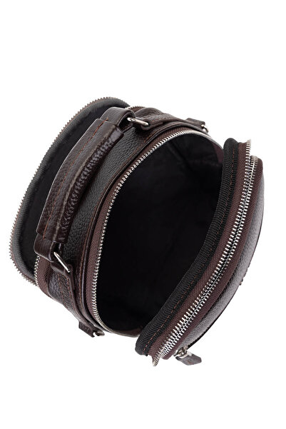 Tamer Tanca Men's Genuine Leather Brown Handbag