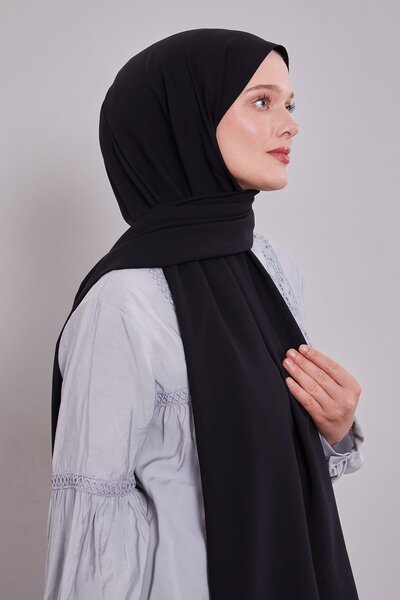Levidor Black Plain Trend Shawl