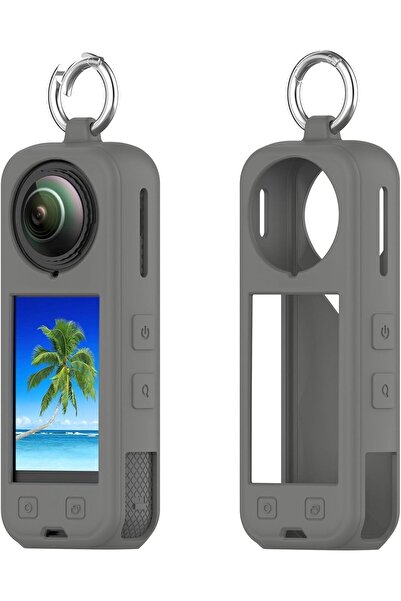 O Ozone Compatible Case for Insta360 X5 | Silicone Carrying Case - Grey
