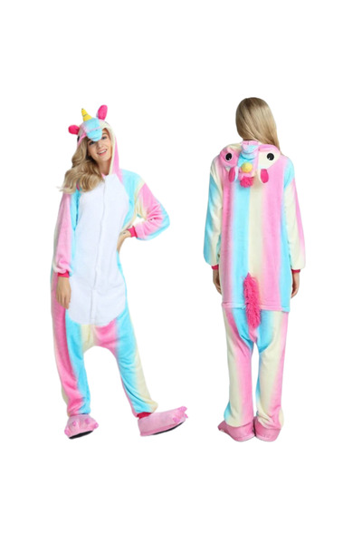 Other Pijamale calde Onesie pentru copii, model curcubeu, unicorn, Kigurumi, L