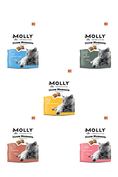 Molly MEOW MOMENTS KARIŞIK 5'Lİ KEDİ ÖDÜLÜ 60GRX5ADET