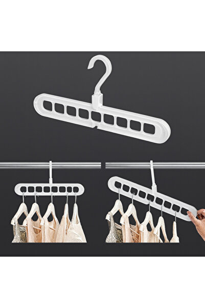 Home Umeraș inteligent transformabil cu 9 ochi ALB |   Organizator pliabil, multifuncțional pentru dulap