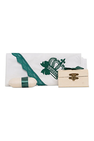 Mamboo Trusou Botez pentru Bebeluș Băiat de la Nași cu Panglică Verde Închis