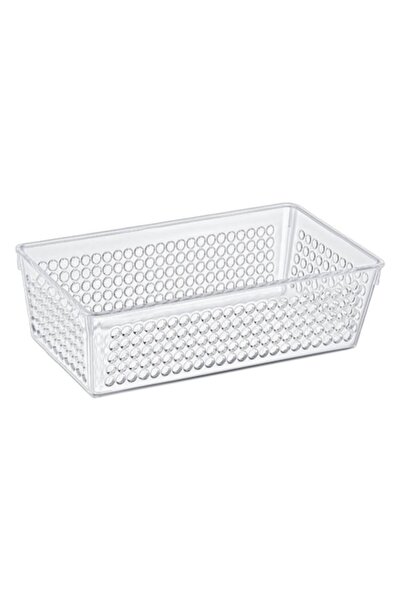 SHOPIENS Storage Basket Shopiens® from Transparent Plastic with Perforated Sides, 23.3x15.7x6.2cm/2.3L