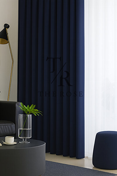 EÖ PERDE DÜNYASI Lacivert Blackout, Karartma Perde, Pilesiz, Lüks, Tek Kanat,...