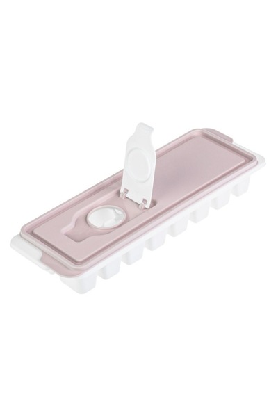 SHOPIENS Cutie Plastic Alba Cu Capac Roz Nude Pentru 16 Cuburi De Gheata