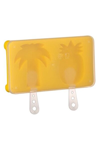 SHOPIENS Forma pentru Inghetata Ananas si Palmier din Plastic Galben 18.5x10cm