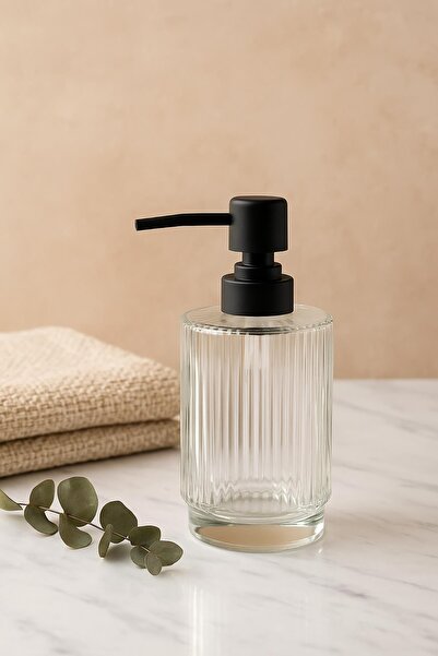 Depa Glass Transparent Liquid Soap Dispenser 200 ml Bathroom Sink