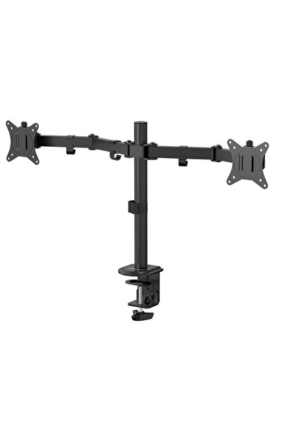 StableDesk Suport monitor StableArm Saver Duo, 2 brațe, reglabil, negru mat