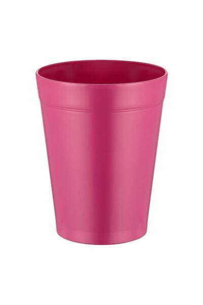 SHOPIENS ® plastic cup, fuchsia color with rim stripe, 300 ml