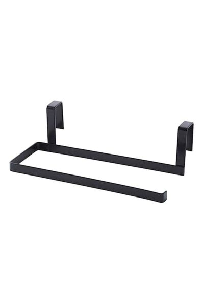 SHOPIENS Metallic Holder for Hanging Kitchen Paper Roll, Black, Shopiens®