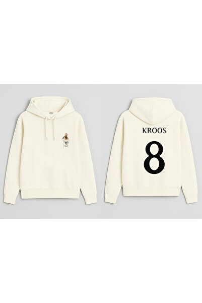 MODA هوديي للأولاد مطبوع عليه لاعب كرة القدم توني كروس، مصنوع من قماش إكرو