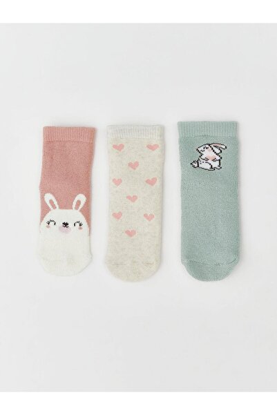 LC Waikiki Patterned Baby Girl Socks 3-Piece (W5)