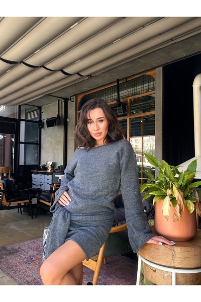 SANX Şal Detaylı Elbise