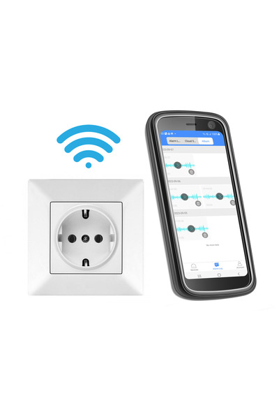 SMT SECURITY Spy Socket with Wi-Fi Microphone & Recorder - Real-time Listening - iOS / Android App