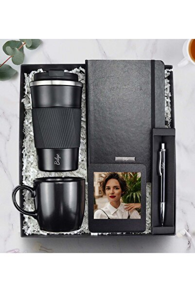 Trendmiya Termos & Defter & Kalem & Çerçeve & Kupa Hediye Seti