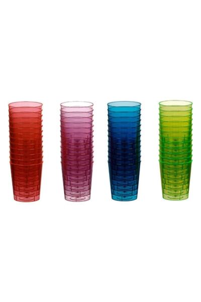 SHOPIENS Set 50 plastic shot glasses Shopiens®, reusable, transparent, ideal for parties and events, multico