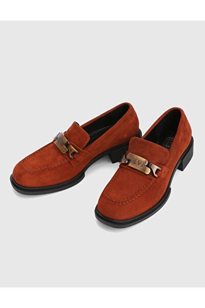 İLVİ Sementa Genuine Suede Leather Tan Women's Loafer
