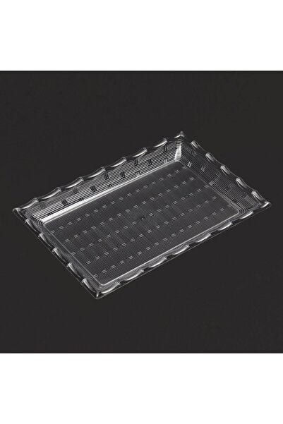 SHOPIENS Plastic Platter Shopiens®, Transparent with Patterns, 42 x 28 x 3 cm