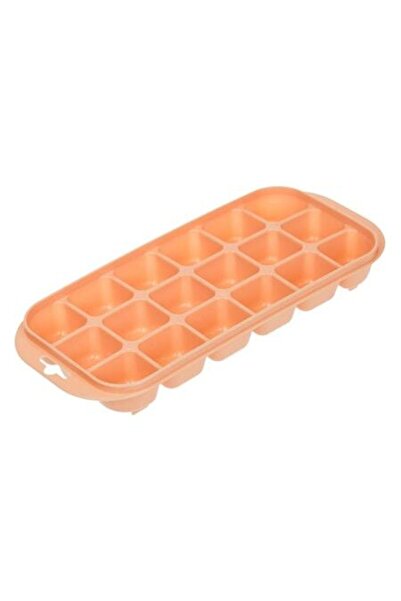 SHOPIENS Orange Plastic Ice Cube Tray with 18 Compartments 24x10cm