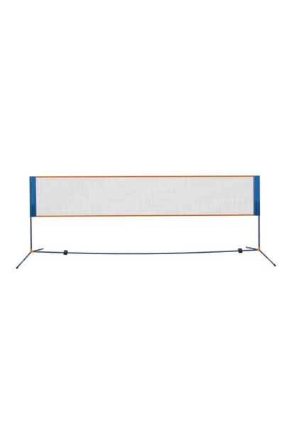 KESNUP Portable volleyball or badminton net with metal frame, Orange / Blue