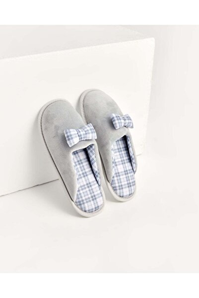 Chirpy Plaid - Women's House Slippers with Ribbon