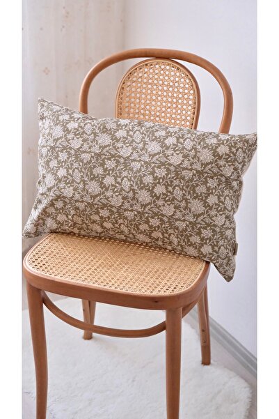 Sâye Khaki Safia Linen Throw Pillow Cover