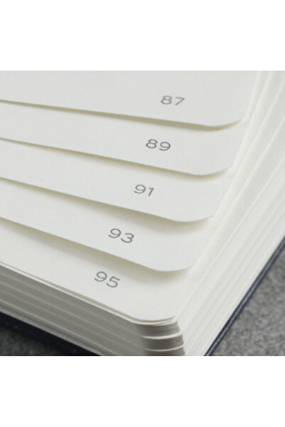 Leuchtturm1917 Not Defteri Orta Boy (A5), Sert Kapak, 411 Numaralandırılmış Sayfa, Çizgili, Black 37