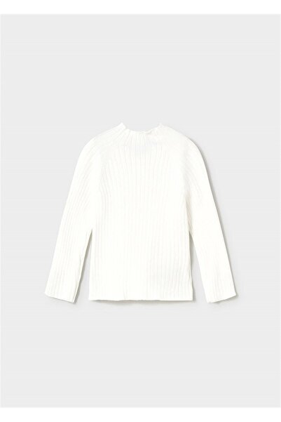 MAYORAL Baby Girl Turtleneck Striped Knitted Bodysuit Cream 2074